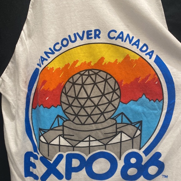 Vintage Rare EXPO 86 raglan baseball t shirt - Picture 2 of 7